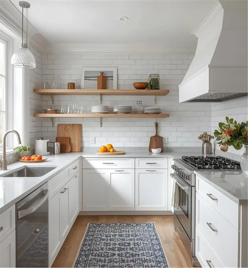 Modern kitchen with stone countertop