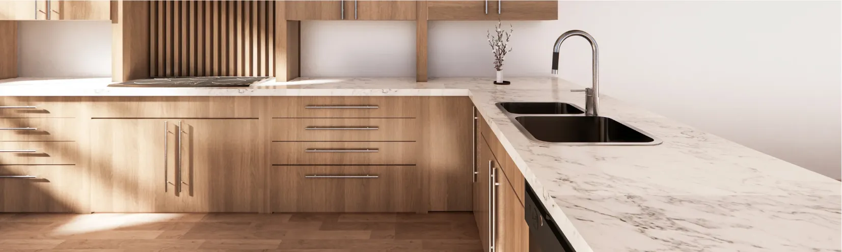 Kitchen countertop banner